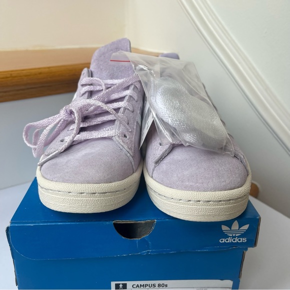 NWT Adidas Campus 80s Light Purple Sneakers leather , lavender - Picture 11 of 16